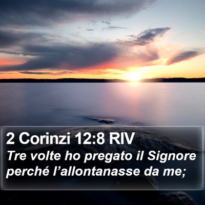 2 Corinzi 12:8 RIV Bible Verse Image