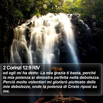 2 Corinzi 12:9 RIV Bible Verse Image