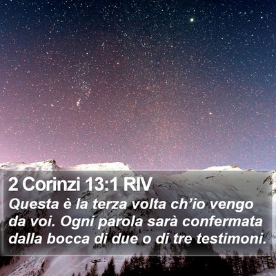 2 Corinzi 13:1 RIV Bible Verse Image