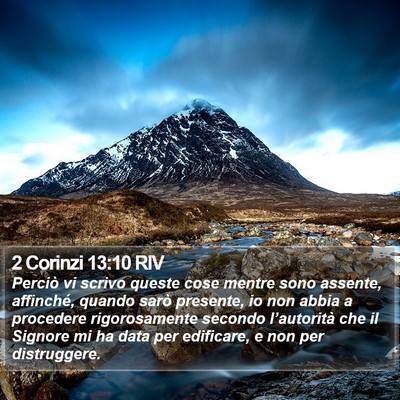 2 Corinzi 13:10 RIV Bible Verse Image