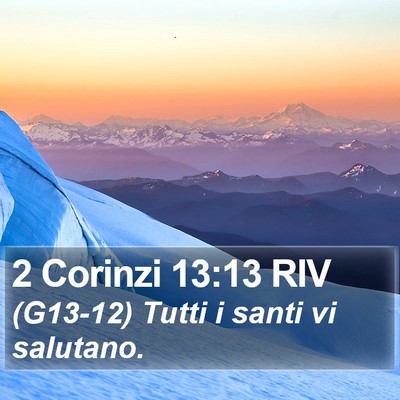 2 Corinzi 13:13 RIV Bible Verse Image