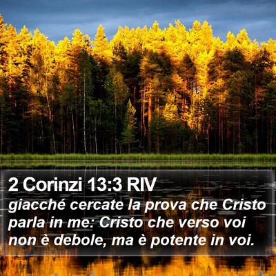 2 Corinzi 13:3 RIV Bible Verse Image