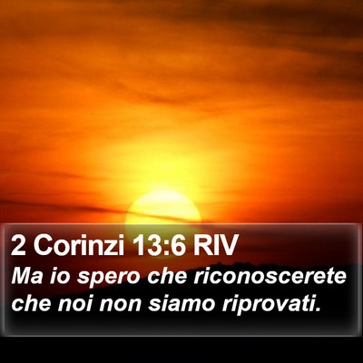 2 Corinzi 13:6 RIV Bible Verse Image