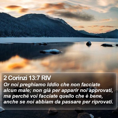 2 Corinzi 13:7 RIV Bible Verse Image