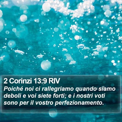 2 Corinzi 13:9 RIV Bible Verse Image