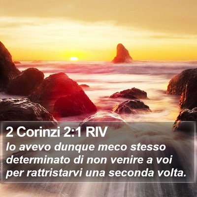 2 Corinzi 2:1 RIV Bible Verse Image