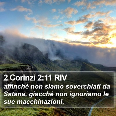 2 Corinzi 2:11 RIV Bible Verse Image