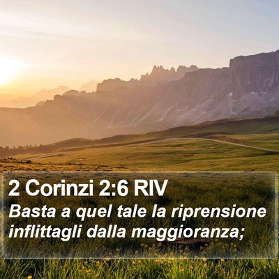 2 Corinzi 2:6 RIV Bible Verse Image
