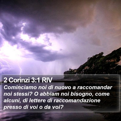 2 Corinzi 3:1 RIV Bible Verse Image