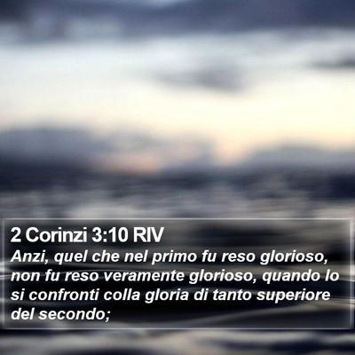 2 Corinzi 3:10 RIV Bible Verse Image