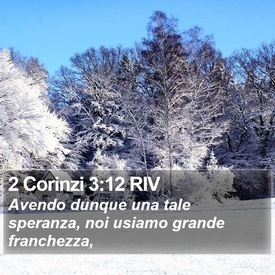 2 Corinzi 3:12 RIV Bible Verse Image