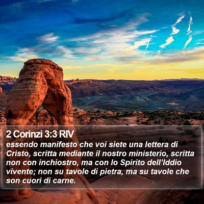 2 Corinzi 3:3 RIV Bible Verse Image