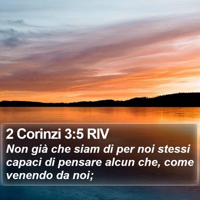 2 Corinzi 3:5 RIV Bible Verse Image