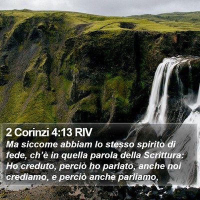 2 Corinzi 4:13 RIV Bible Verse Image