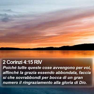2 Corinzi 4:15 RIV Bible Verse Image