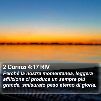 2 Corinzi 4:17 RIV Bible Verse Image