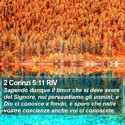 2 Corinzi 5:11 RIV Bible Verse Image