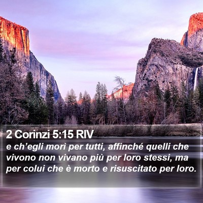 2 Corinzi 5:15 RIV Bible Verse Image