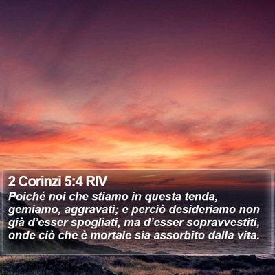 2 Corinzi 5:4 RIV Bible Verse Image