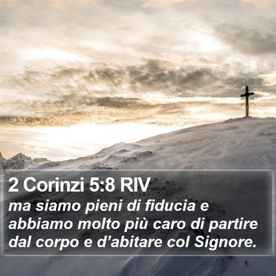 2 Corinzi 5:8 RIV Bible Verse Image