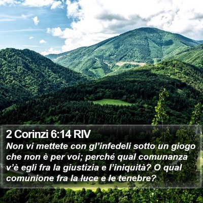 2 Corinzi 6:14 RIV Bible Verse Image