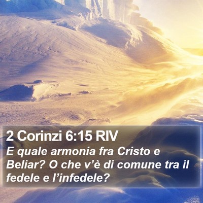 2 Corinzi 6:15 RIV Bible Verse Image