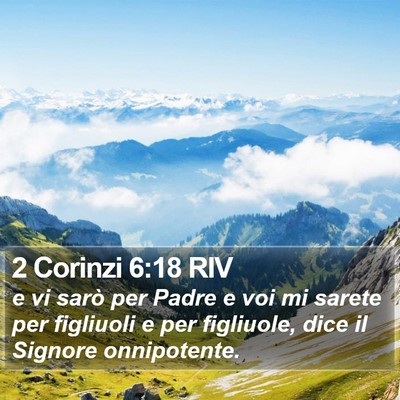 2 Corinzi 6:18 RIV Bible Verse Image