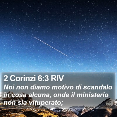 2 Corinzi 6:3 RIV Bible Verse Image