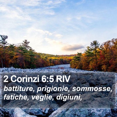 2 Corinzi 6:5 RIV Bible Verse Image