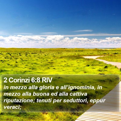 2 Corinzi 6:8 RIV Bible Verse Image