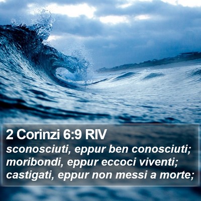 2 Corinzi 6:9 RIV Bible Verse Image
