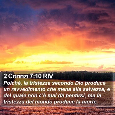 2 Corinzi 7:10 RIV Bible Verse Image