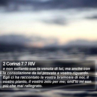 2 Corinzi 7:7 RIV Bible Verse Image