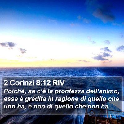 2 Corinzi 8:12 RIV Bible Verse Image