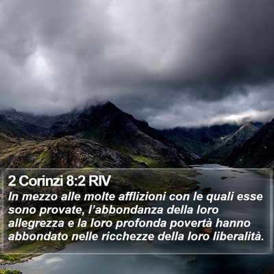 2 Corinzi 8:2 RIV Bible Verse Image