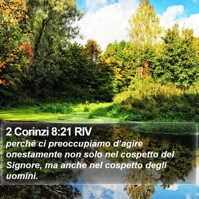 2 Corinzi 8:21 RIV Bible Verse Image