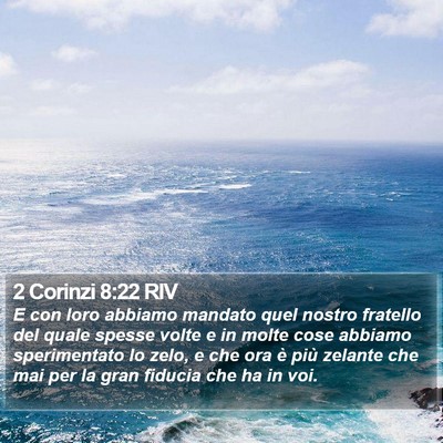 2 Corinzi 8:22 RIV Bible Verse Image
