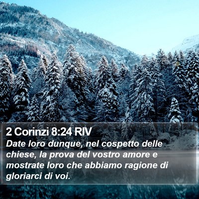 2 Corinzi 8:24 RIV Bible Verse Image