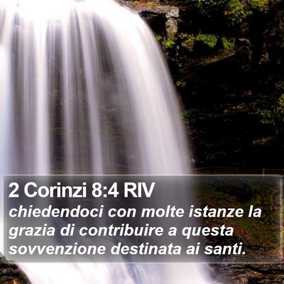 2 Corinzi 8:4 RIV Bible Verse Image
