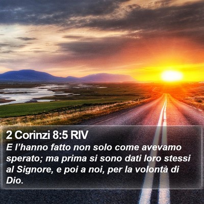 2 Corinzi 8:5 RIV Bible Verse Image