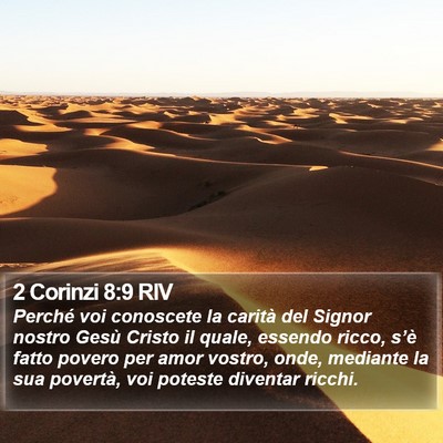 2 Corinzi 8:9 RIV Bible Verse Image