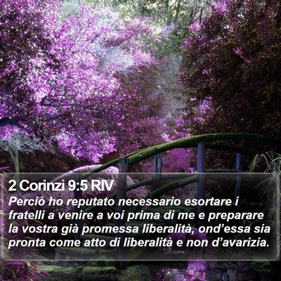 2 Corinzi 9:5 RIV Bible Verse Image