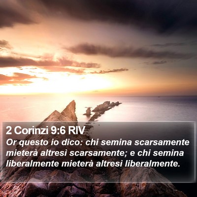 2 Corinzi 9:6 RIV Bible Verse Image