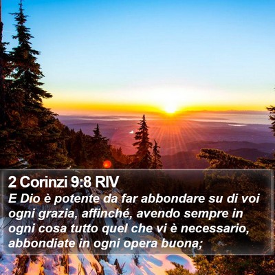 2 Corinzi 9:8 RIV Bible Verse Image