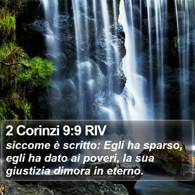 2 Corinzi 9:9 RIV Bible Verse Image