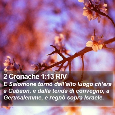 2 Cronache 1:13 RIV Bible Verse Image