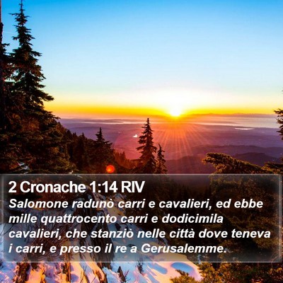 2 Cronache 1:14 RIV Bible Verse Image