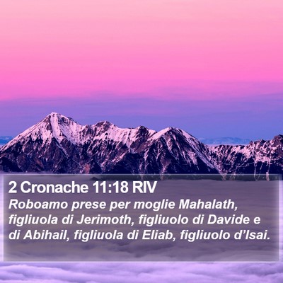 2 Cronache 11:18 RIV Bible Verse Image