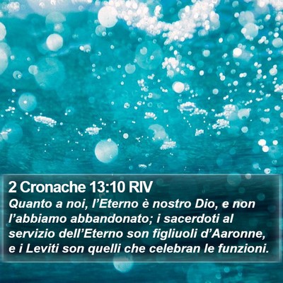 2 Cronache 13:10 RIV Bible Verse Image