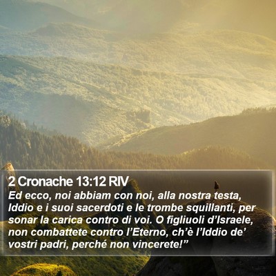 2 Cronache 13:12 RIV Bible Verse Image